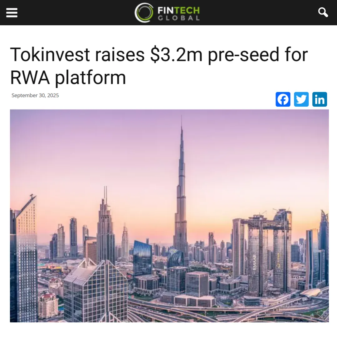 Tokinvest Raises Pre-Seed Funding for RWA Platform