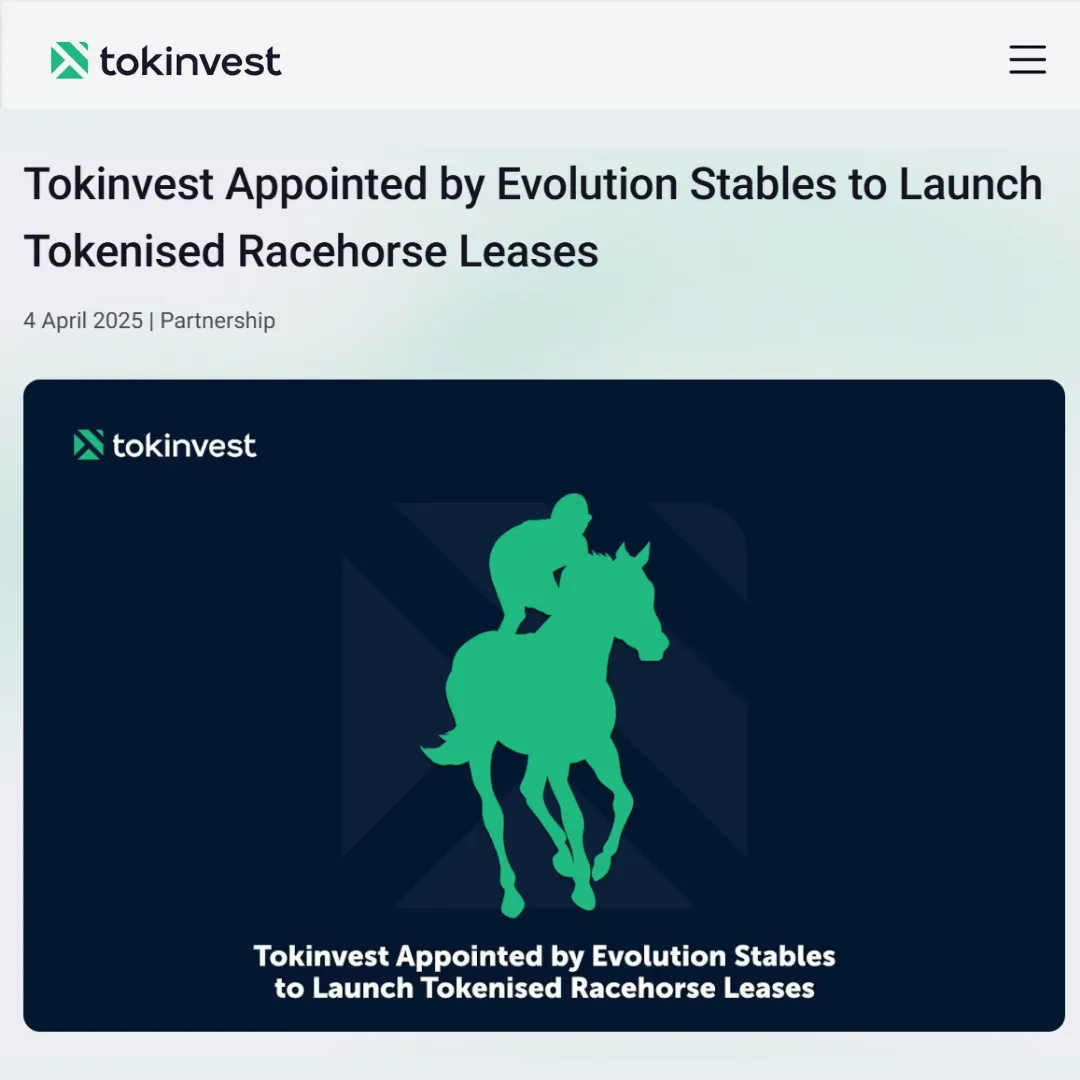 Tokinvest Appointed to Launch Racehorse Leases